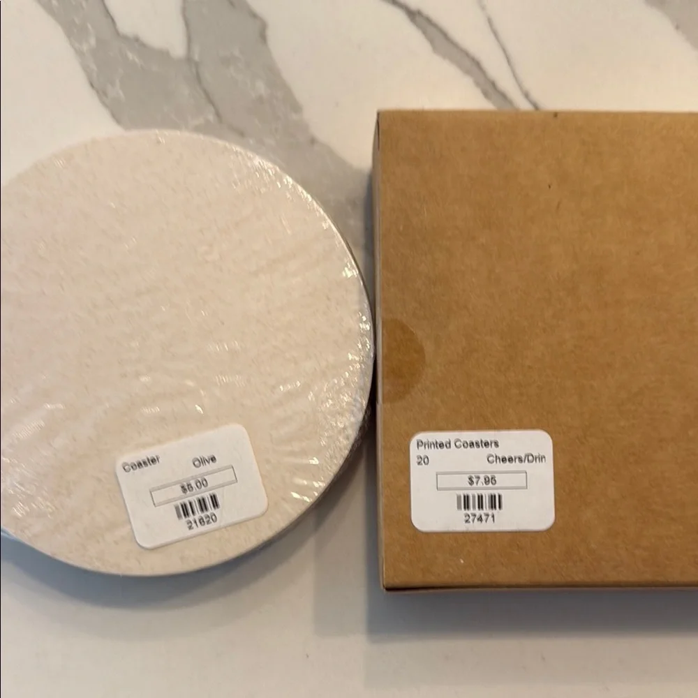 Cheers Coasters Set with Olive Design